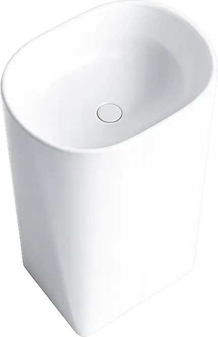 BPS-koupelny Voľne stojace keramické umývadlo HYD-CO-WH-WOF-490 49x38 cm, biele