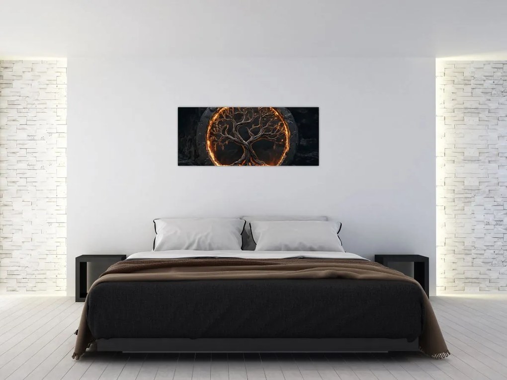 Obraz – Strom života v láve I. (120x50 cm)