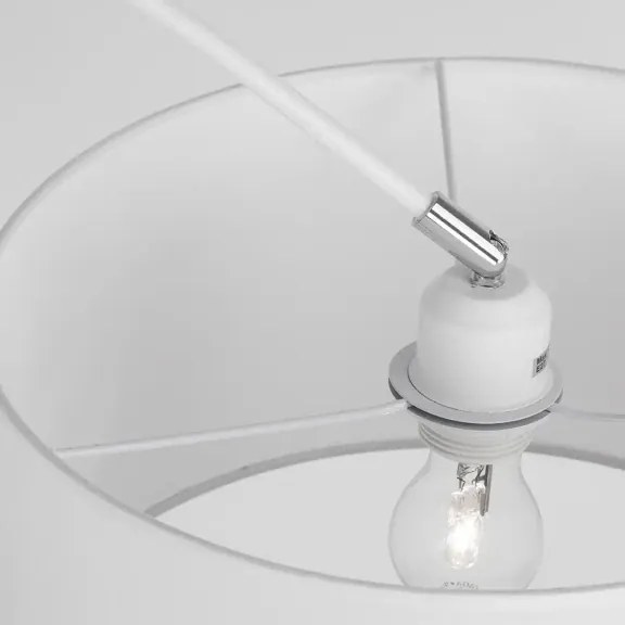 Retro stojaca lampa Sama 90 biele