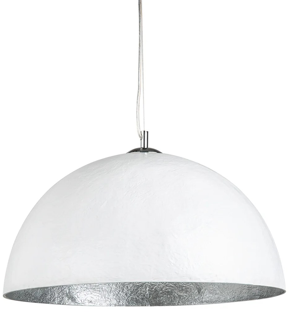 Závesné svetlo Žiarivá biela strieborná 50cm