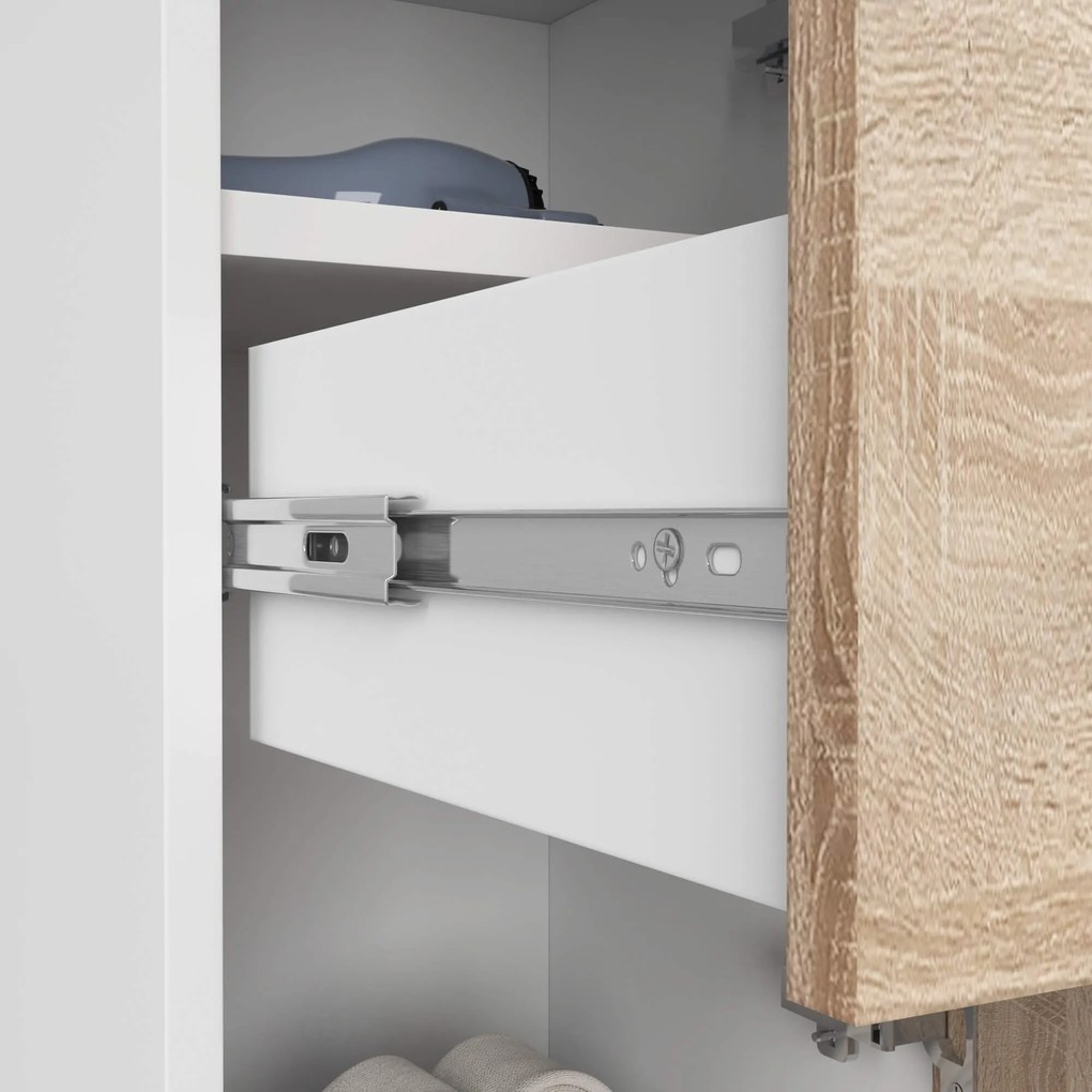 Kúpeľňová skrinka Fin biela/sonoma