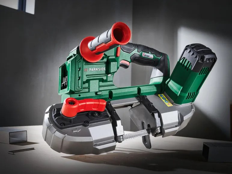 Parkside® Aku pásová píla 20 V Pmba 20-Li A1 + Akumulátor 20 V/2 Ah PAP 20 B1 + Nabíjačka na akumulátor 20 V/2,4 A PLG 20 C1 (800011680)