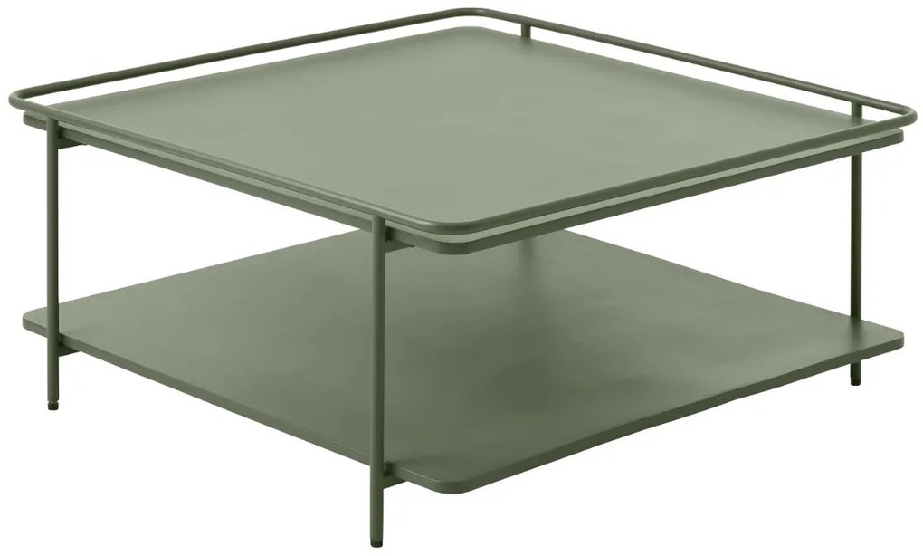 Dizajnový konferenčný stolík Harinder 75 cm olivovo-zelený