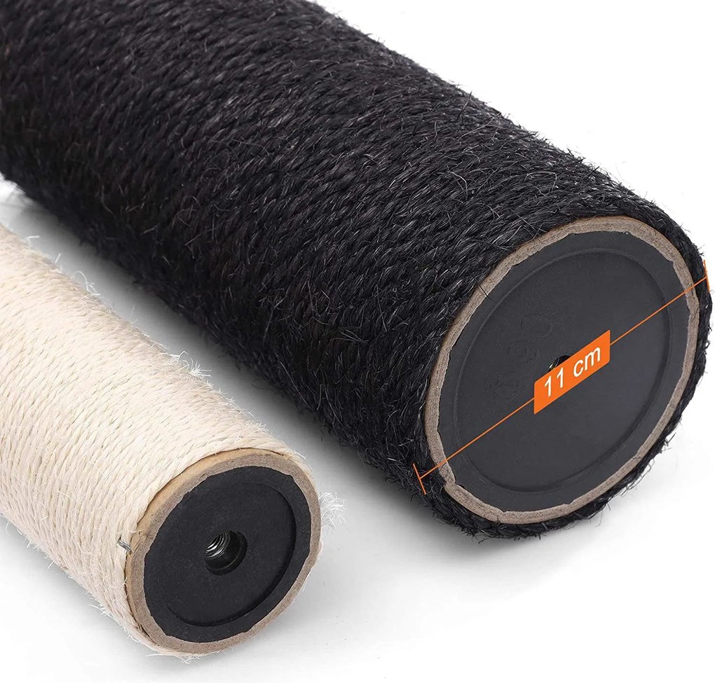 Veľké škrabadlo pre mačky s plyšovým košíkom a jaskynkou, svetlošedé