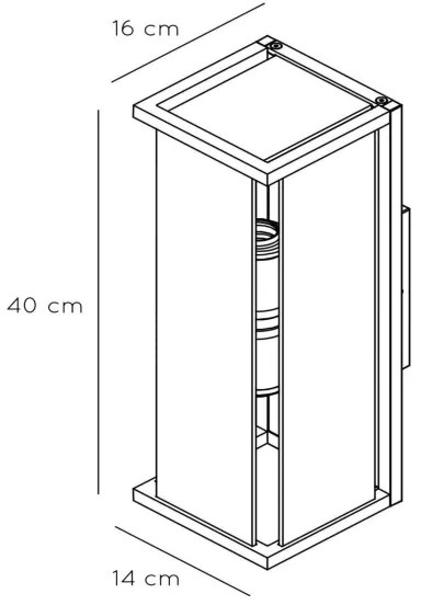 Lucide 27883/02/30 - Vonkajšie nástenné svietidlo CLAIRE 2xE27/15W/230V