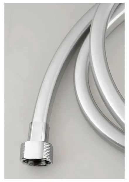 Plastová sprchová hadica v striebornej farbe Quadroflex – Sapho