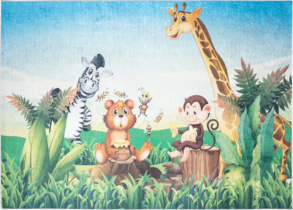 TA Koberec 2629 PRINT EMMA Zelený Obdĺžnikový Rozmer: 140x200 cm
