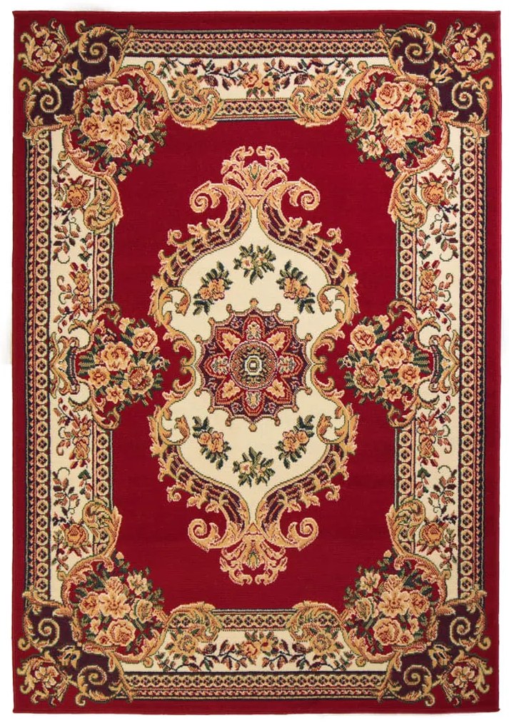 vidaXL Orientálny koberec, perzský dizajn, 180x280 cm, červený/béžový