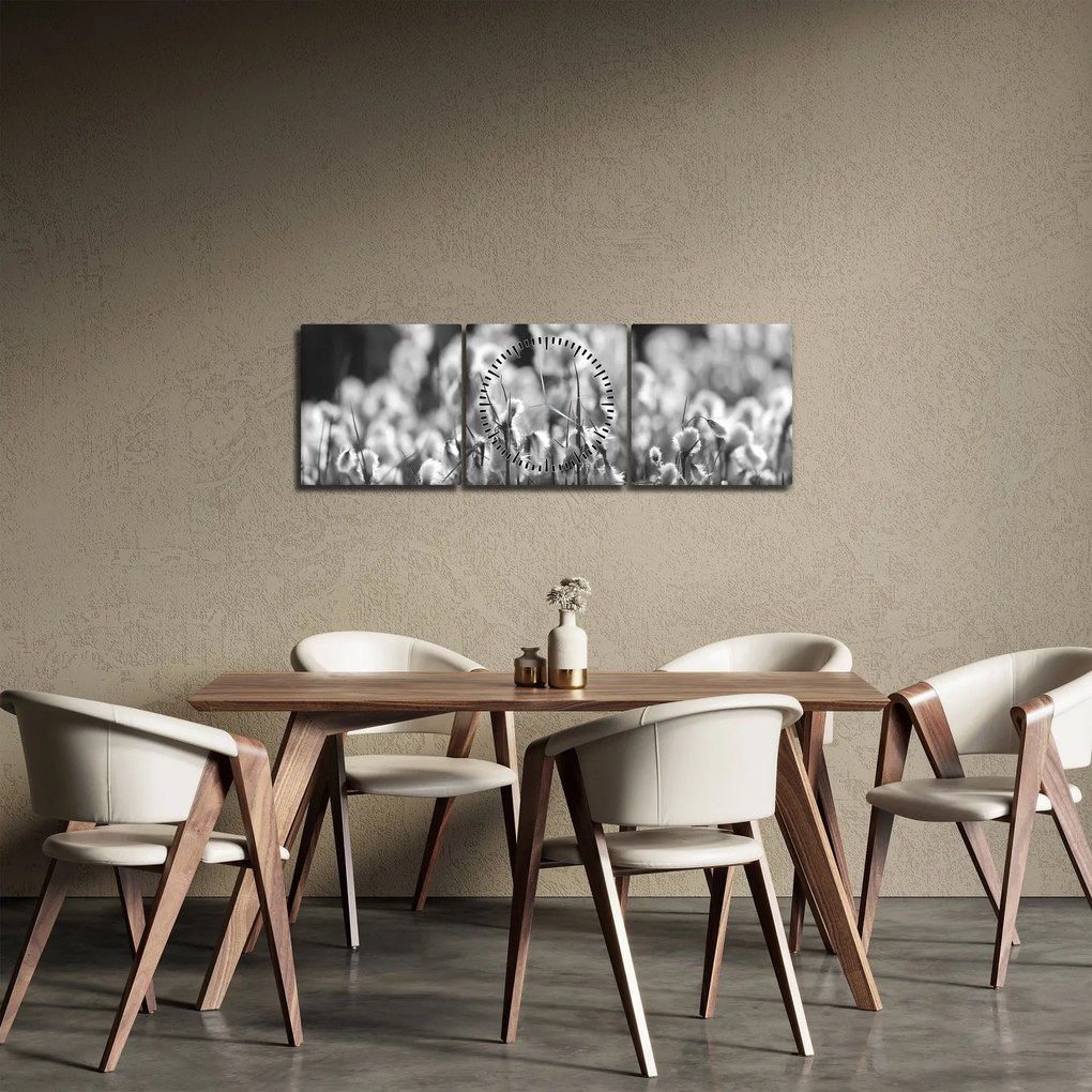 Obraz - Letná lúka (s hodinami) (90x30 cm)