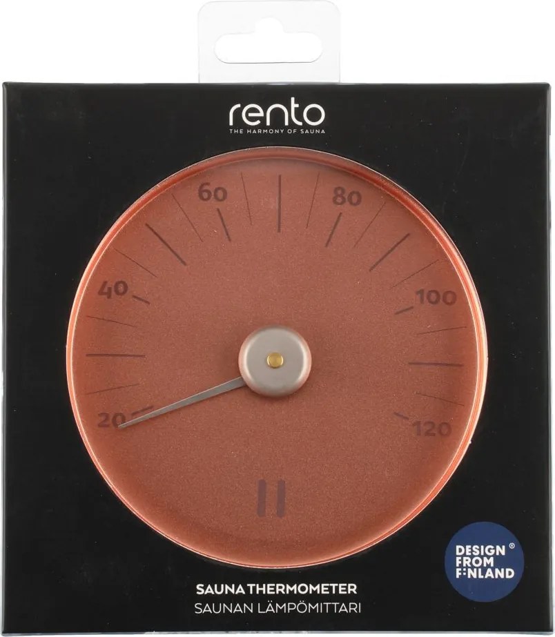RENTO Teplomer do sauny okrúhly COPPER (medený)
