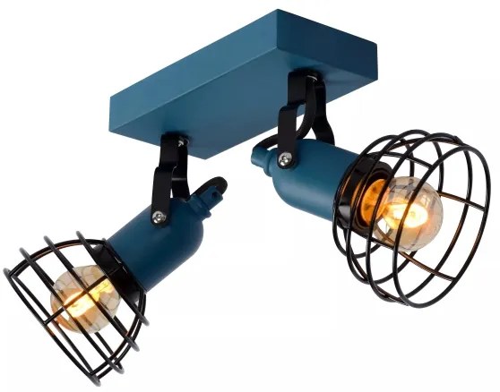 Lucide 08927/02/35 - Bodové svietidlo POLA 2xE27/60W/230V modrá