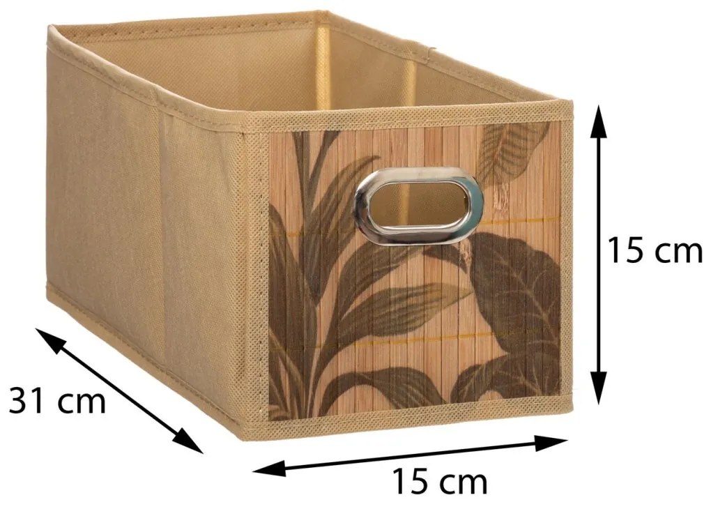 Úložný box Flower Bamboo 15x31 cm