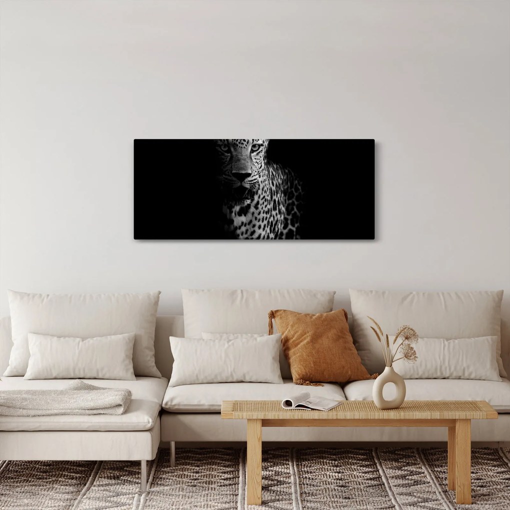 Obraz - Portrét leoparda (120x50 cm)