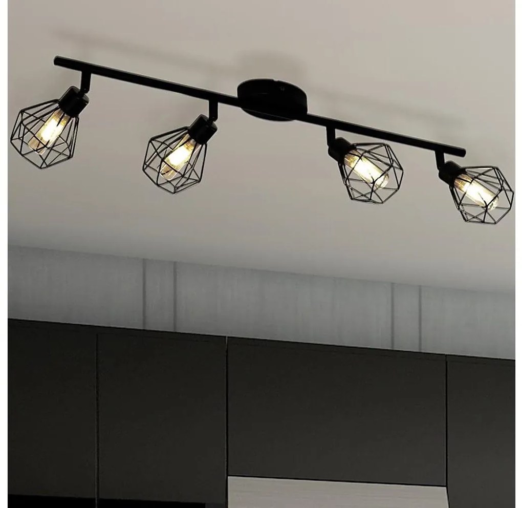 Eglo 55301 - LED bodové svietidlo ZAPATA 4xG9/3W/230V čierna