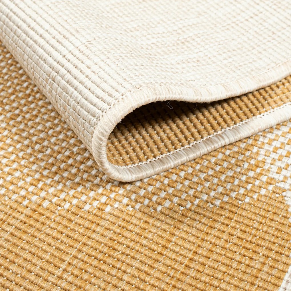 Dekorstudio Obojstranný koberec na terasu DuoRug 5835 - žltý Rozmer koberca: 200x290cm