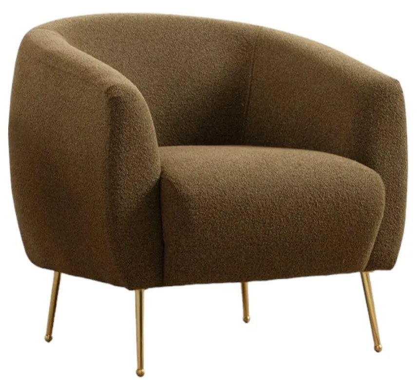 Moderné kreslo Esessy, 70 x 82 cm - khaki