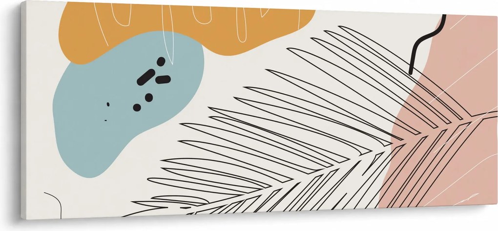 Obraz - Ilustrácia listu (120x50 cm)