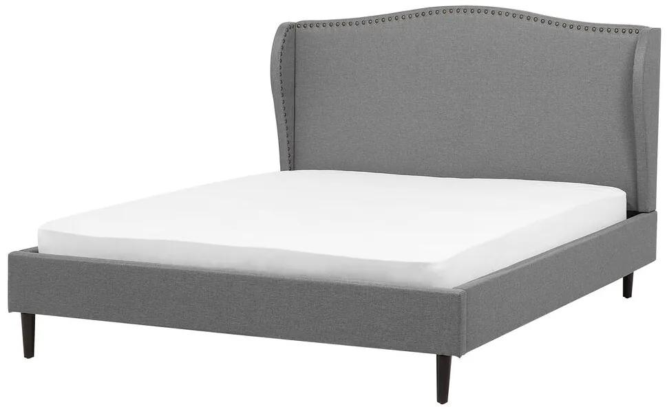 Čalúnená posteľ 160 x 200 cm sivá COLMAR Beliani