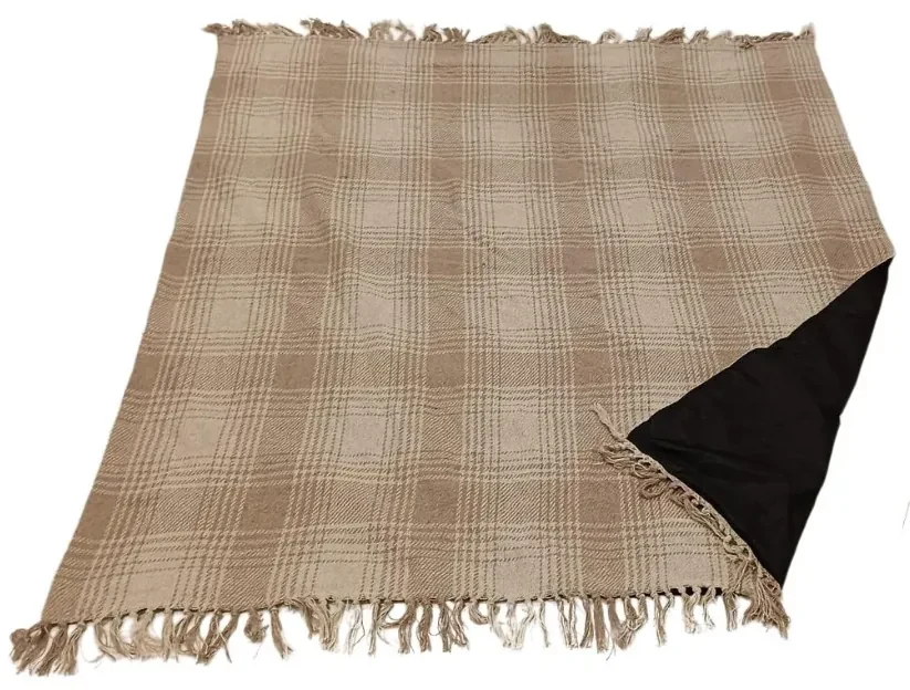 Pikniková deka TAKE A PLAID 160x160 cm, béžová