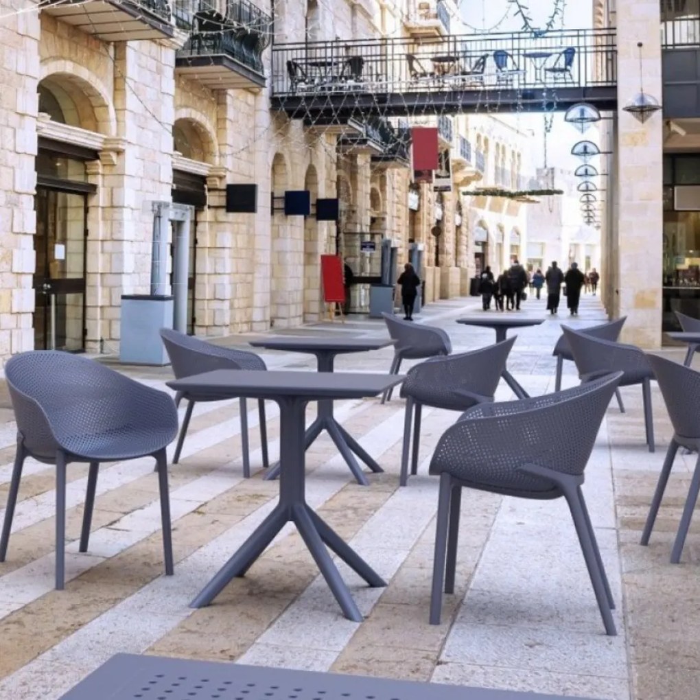 SKY 70 záhradný stôl dark grey