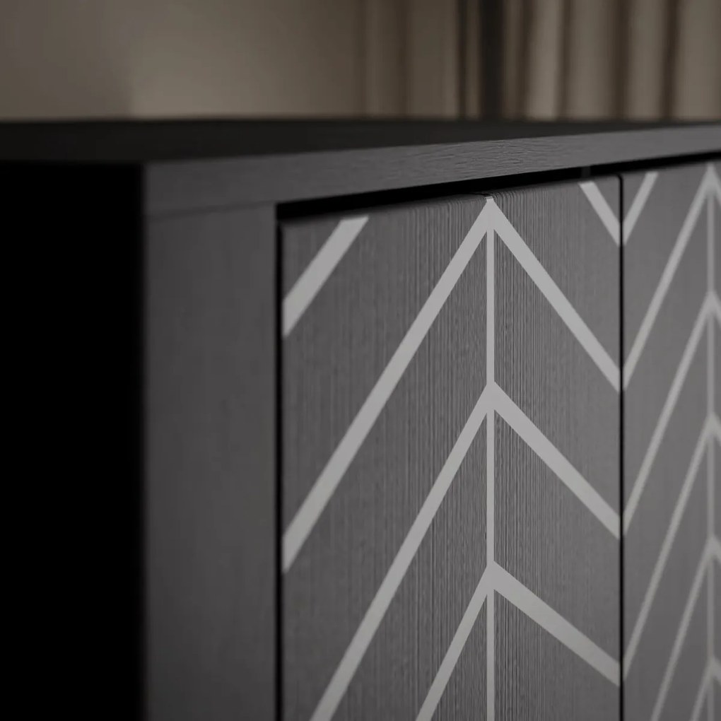 DVOJDVEROVÁ ŠATNÍKOVÁ SKRIŇA SALOME ČIERNA 90 cm