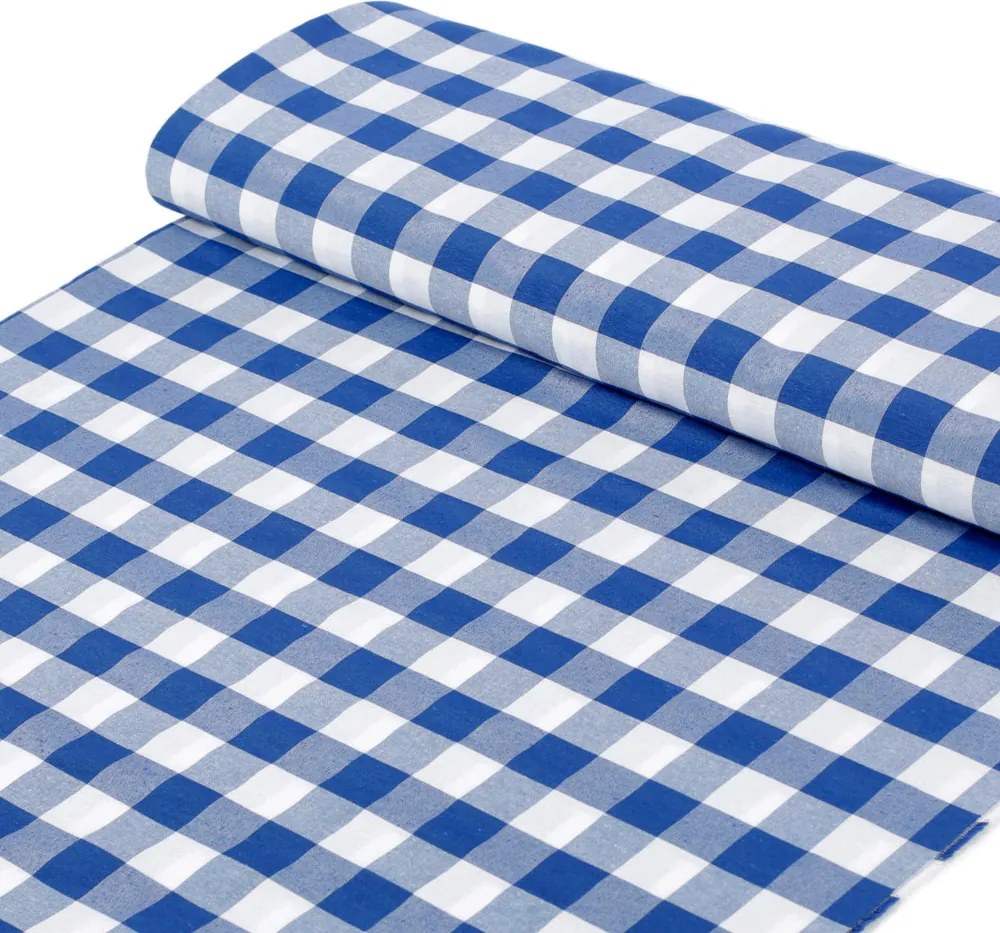 Biante Dekoračný obdĺžnikový obrus Rebeka RE-007 Modro-biela kocka veľká 100x160 cm
