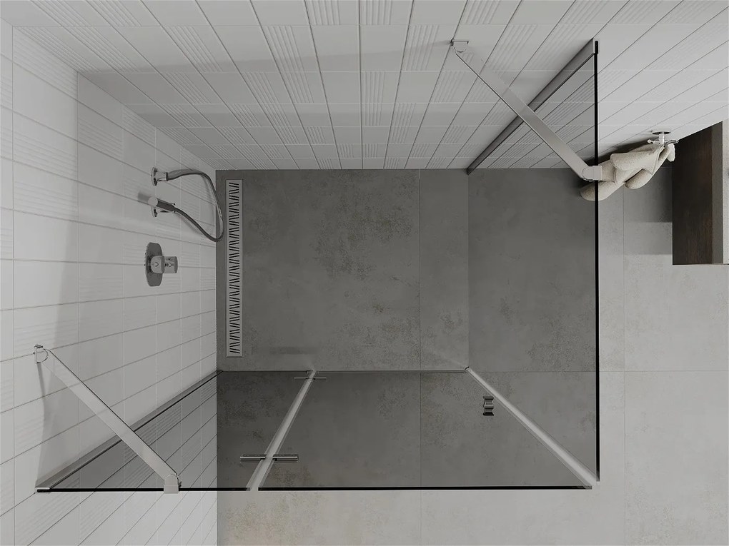 Mexen ROMA sprchovací kút 100x70cm, 6mm sklo, chrómový profil-šedé sklo, 854-100-070-01-40