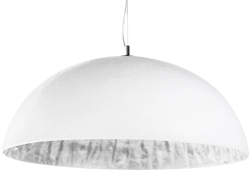 Závesné svetlo Žiarivá biela strieborná 70cm