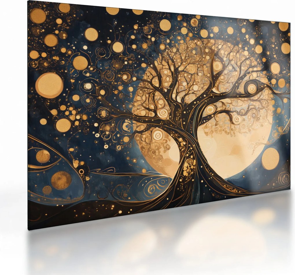 Sklenený obraz – Surrealistický strom (70x50 cm)
