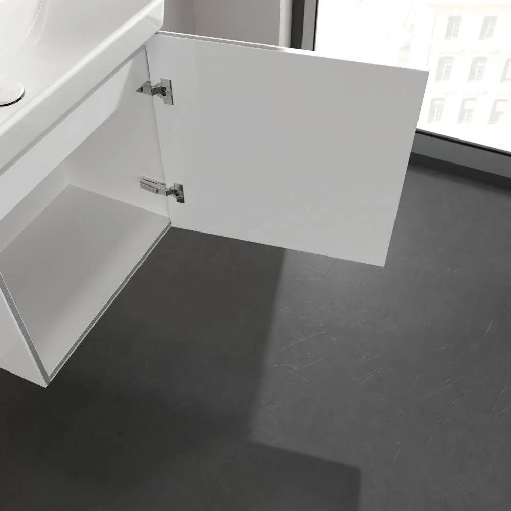 VILLEROY &amp; BOCH Avento závesná skrinka pod umývadlo Compact, 1 dvierka, pánty vpravo, 530 x 352 x 514 mm, Crystal White, A88801B4