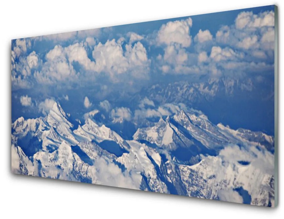 Obraz na akrylátovom skle Hora mraky príroda 140x70 cm