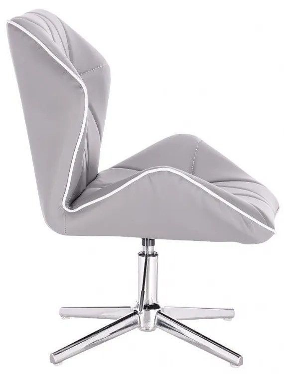 LuxuryForm DESIGN Stolička MILANO MAX na striebornom kríži - šedá