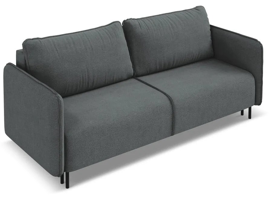 Tmavosivá rozkladacia/s úložným priestorom pohovka 226 cm Luana – Makamii