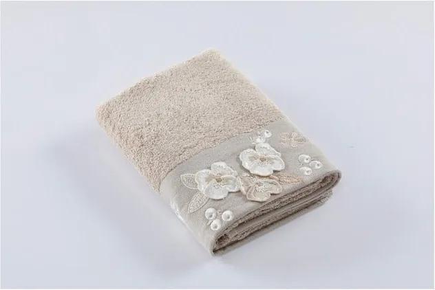 Béžový bavlnený uterák Bella Maison Valerio, 50 × 90 cm