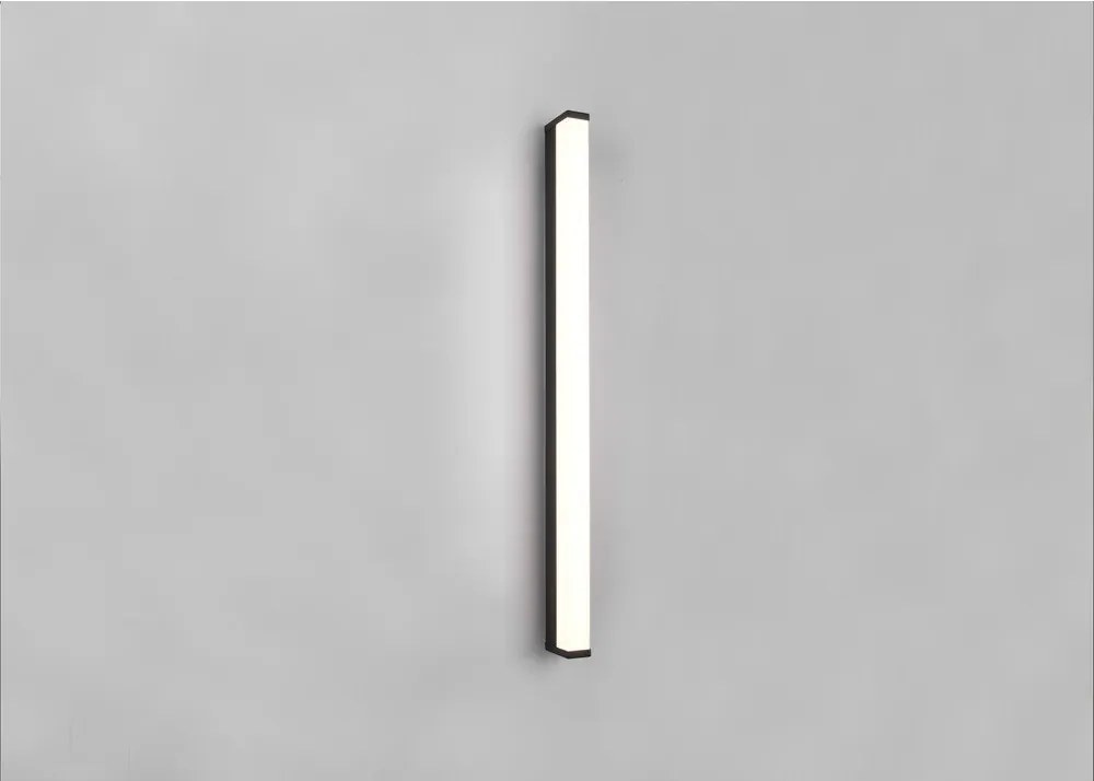 Matne čierne LED nástenné svietidlo (dĺžka 80 cm) Fabio - Trio