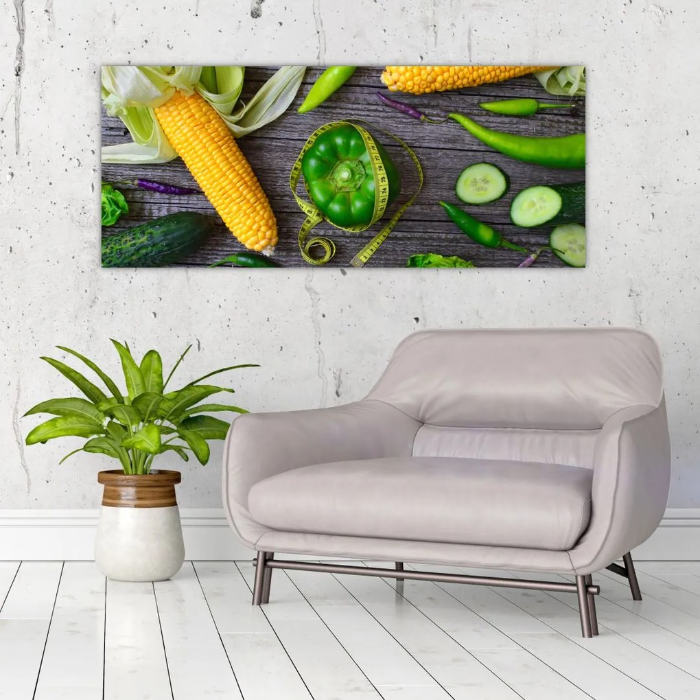 Obraz so zeleninou (120x50 cm)