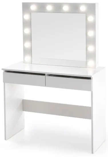 Toaletný stolík s LED osvetlením HOLLYWOOD 140x94 cm biela