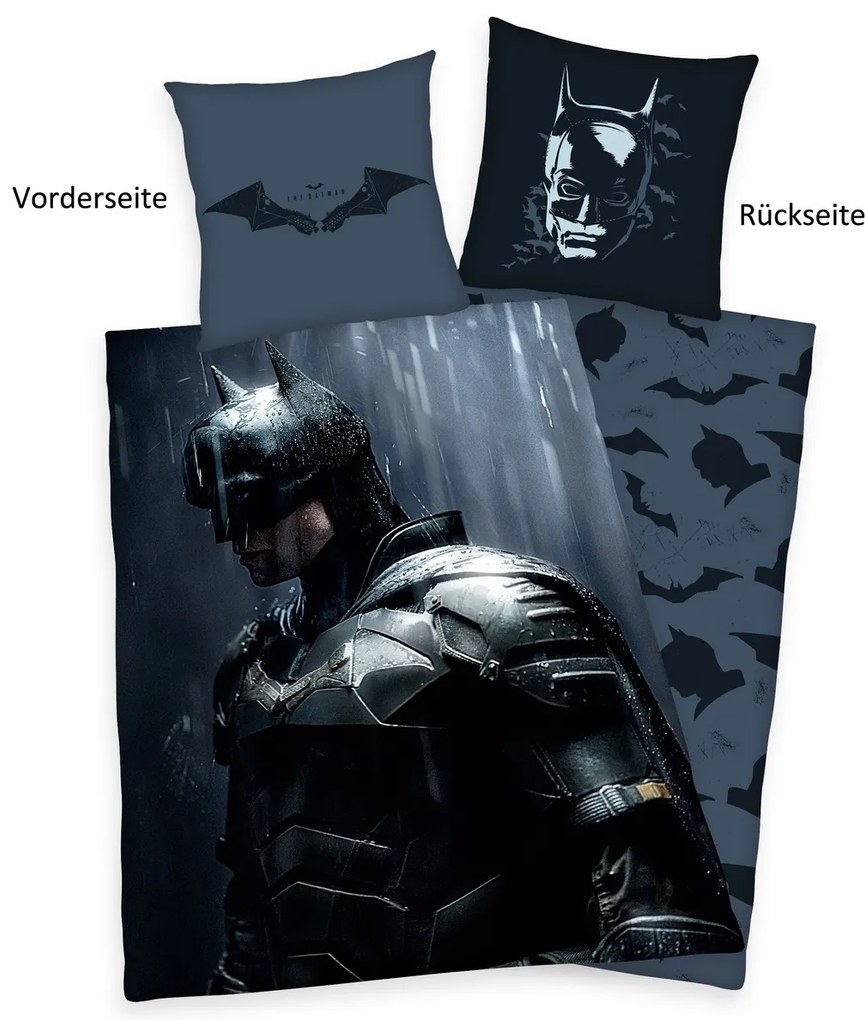 Bavlnená posteľná bielizeň Herding Batman, 135 x200 cm, 80 x 80 cm