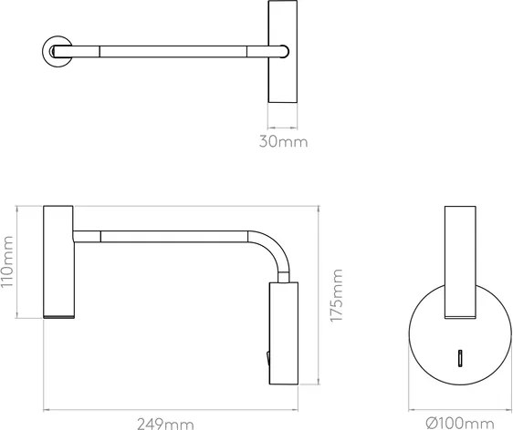 ASTRO LIGHTING ASTRO 1058056 ENNA WALL LED NIKEL