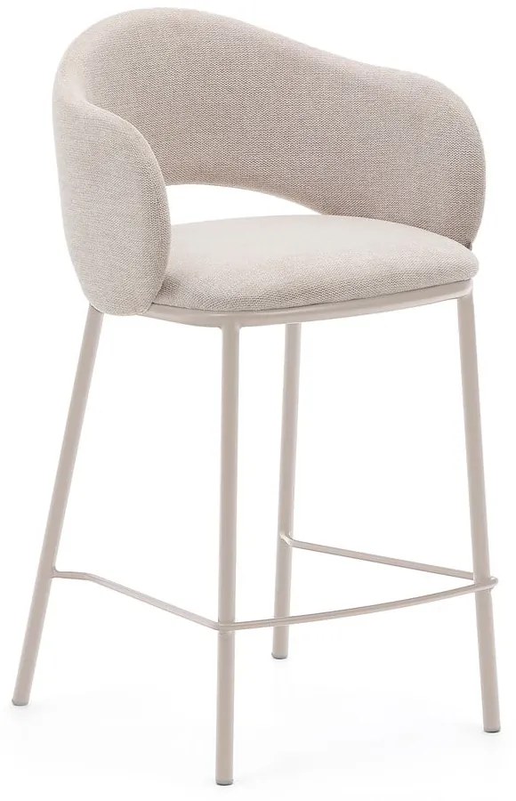 Krémová barová stolička (výška sedadla 65 cm) Maina – Kave Home