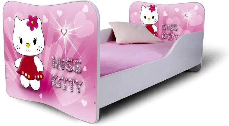 MAXMAX Detská posteľ MISS KITTY + matrac ZADARMO 180x80 pre dievča NIE