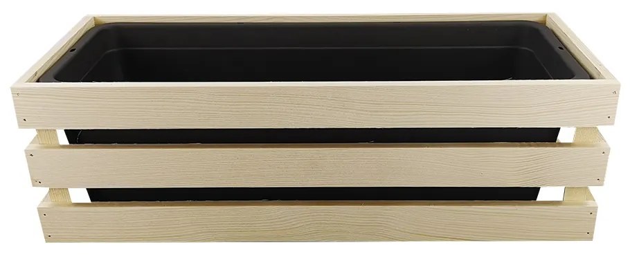 AMADEA Drevený obal s hrantíkom prírodný, 52x21,5x17cm, český výrobok