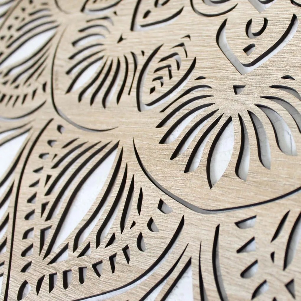 DUBLEZ | Vyrezávaná 3D Mandala - lotosový kvet | Obraz