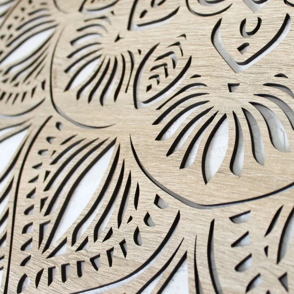 DUBLEZ | Vyrezávaná 3D Mandala - lotosový kvet