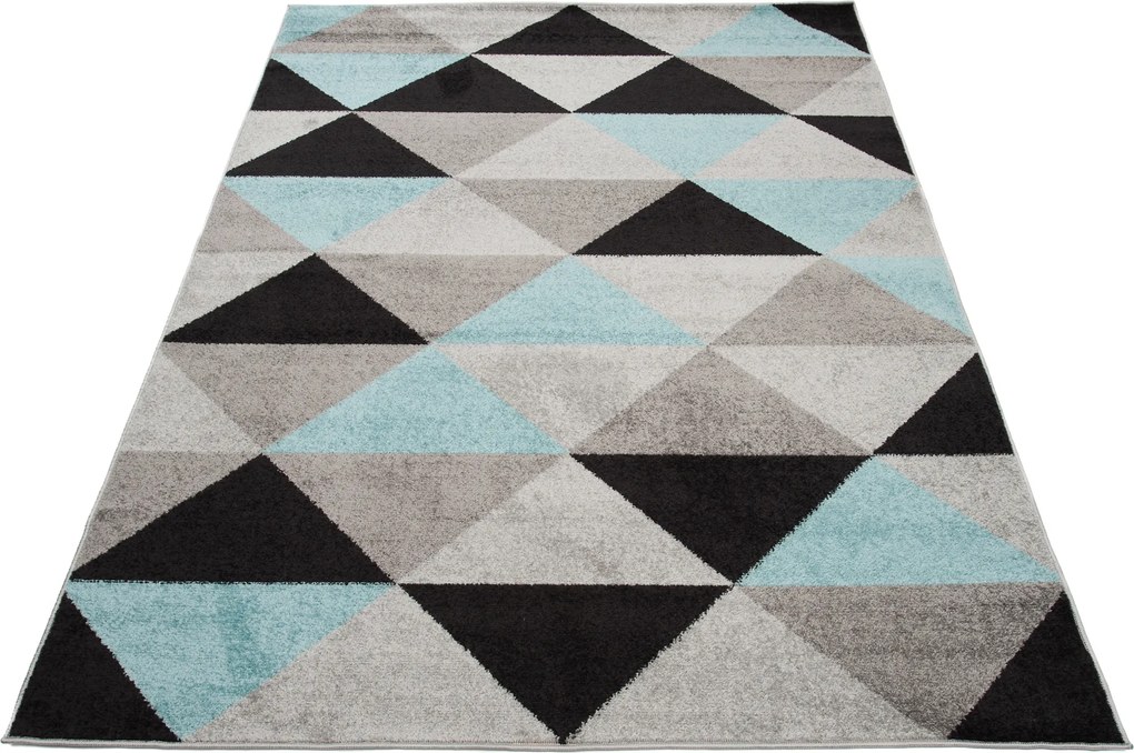 TA Koberec C945M ŠEDÁ/TURQUOIS AZURE Rozmer: 180x260 cm