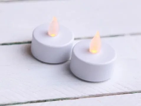 LED čajová sviečka (2 ks) biela, 3,8 cm%