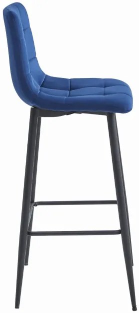 Set dvoch barových stoličiek ARCETO zamatové granátové (čierne nohy) 2 ks