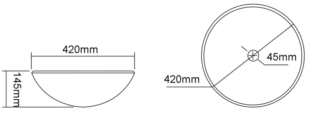 Sapho Sapho, PUKETA sklenené gravírované umývadlo, priemer 42 cm, čirá, TY165