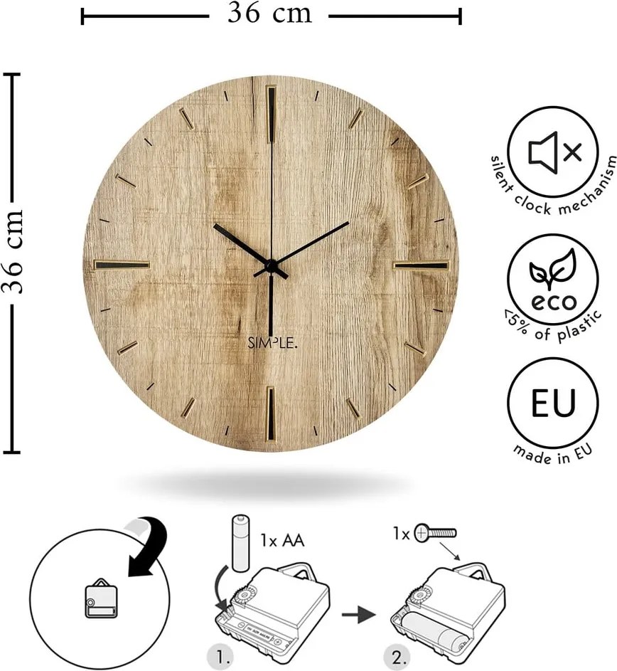 Nástenné hodiny ø 36 cm Adam – Styler