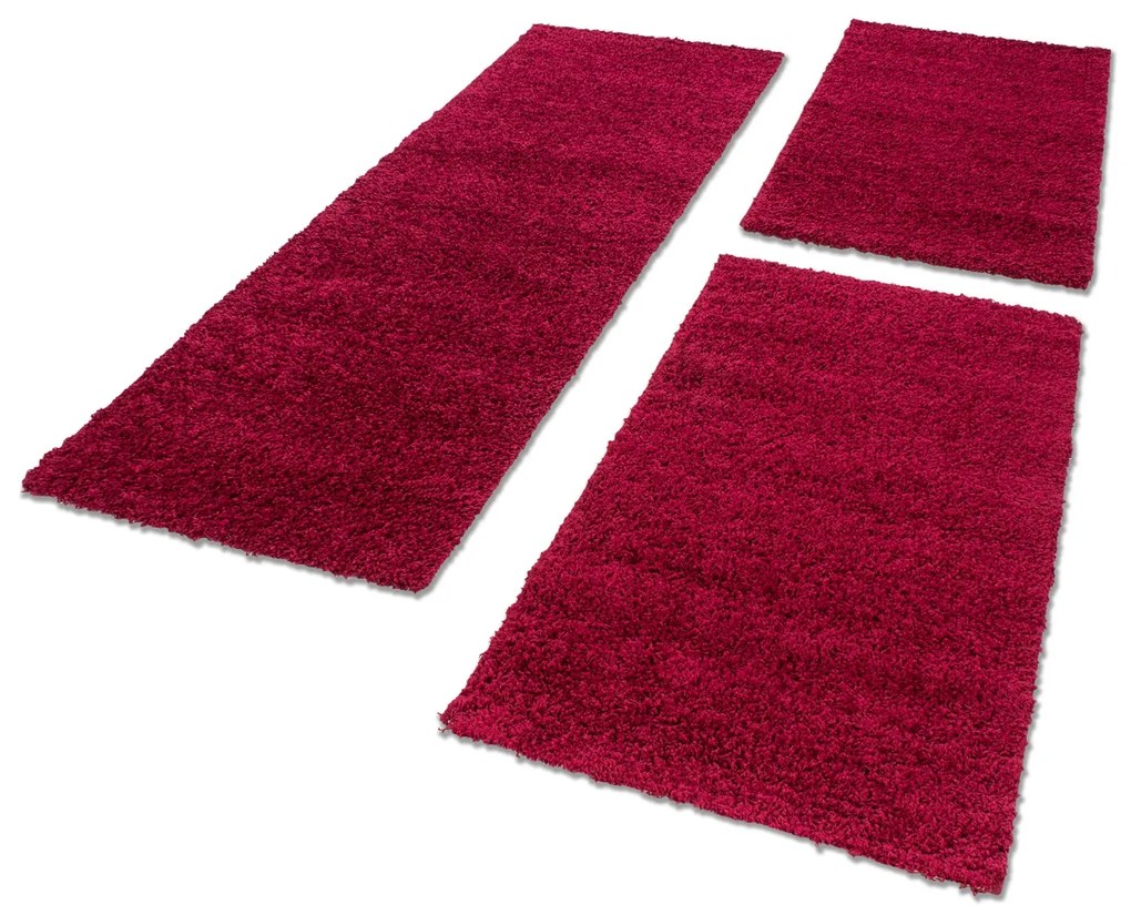 Ayyildiz, Kusový koberec Life Shaggy 1500 red, 200x290, červená, obývacia izba